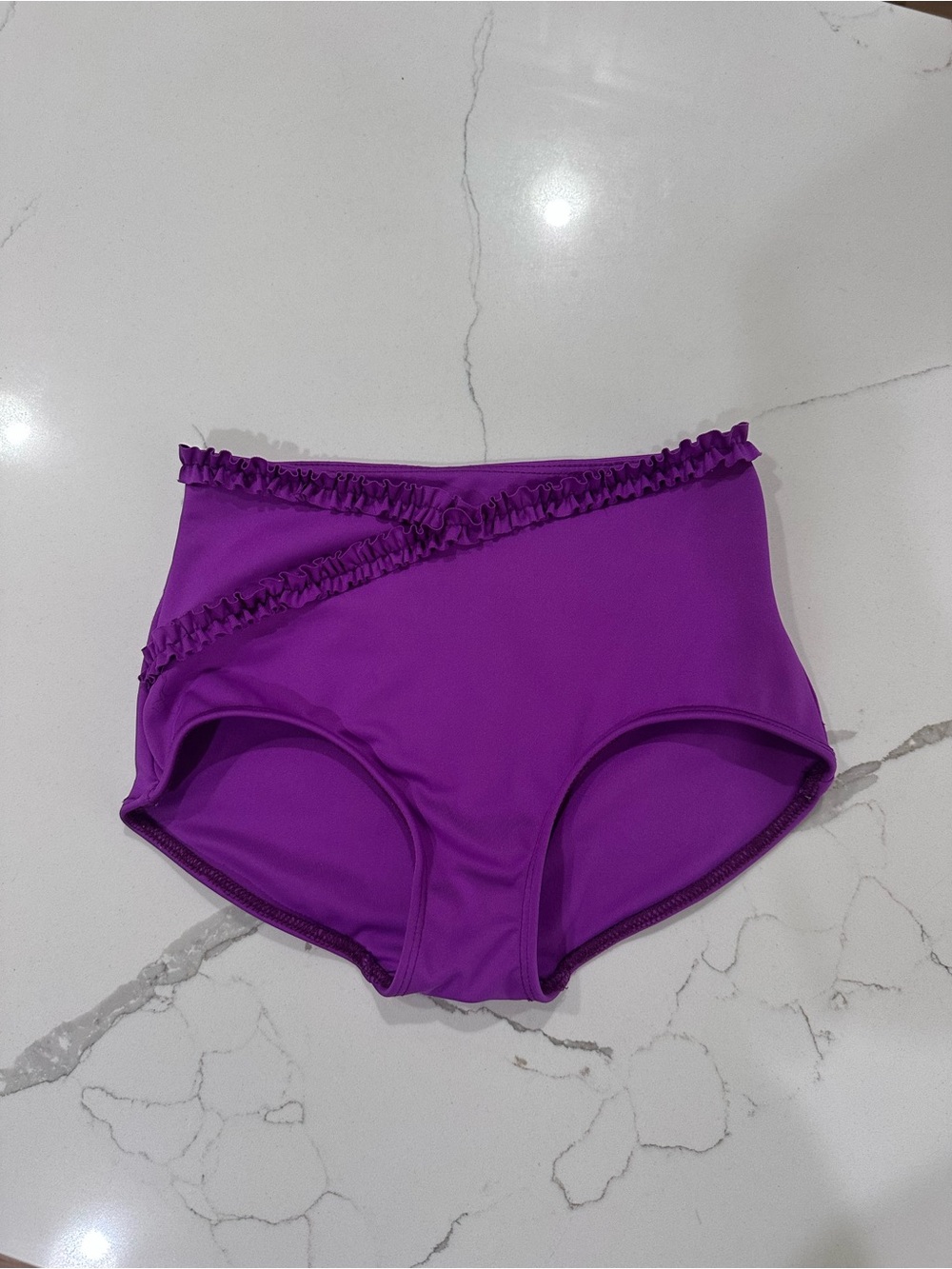 Tiger Friday - Purple High-Waist Ruffle Dance Briefs